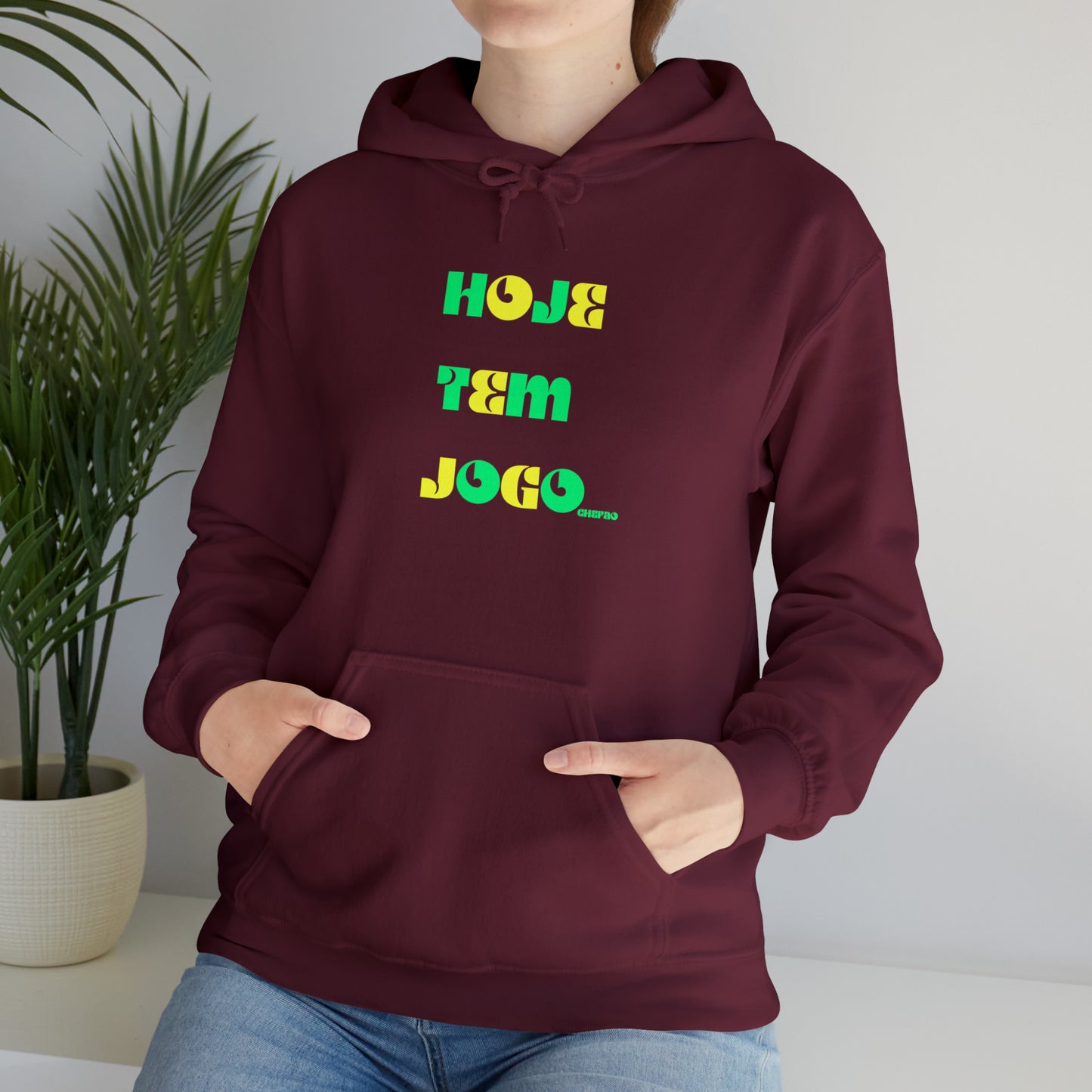 Hoje Tem Jogo I, Unisex Heavy Blend Hooded Sweatshirt