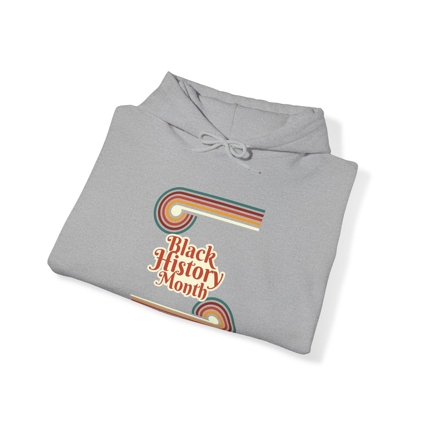 Chefao Retro Black History Month Emblem I, Unisex Heavy Blend Hooded Sweatshirt