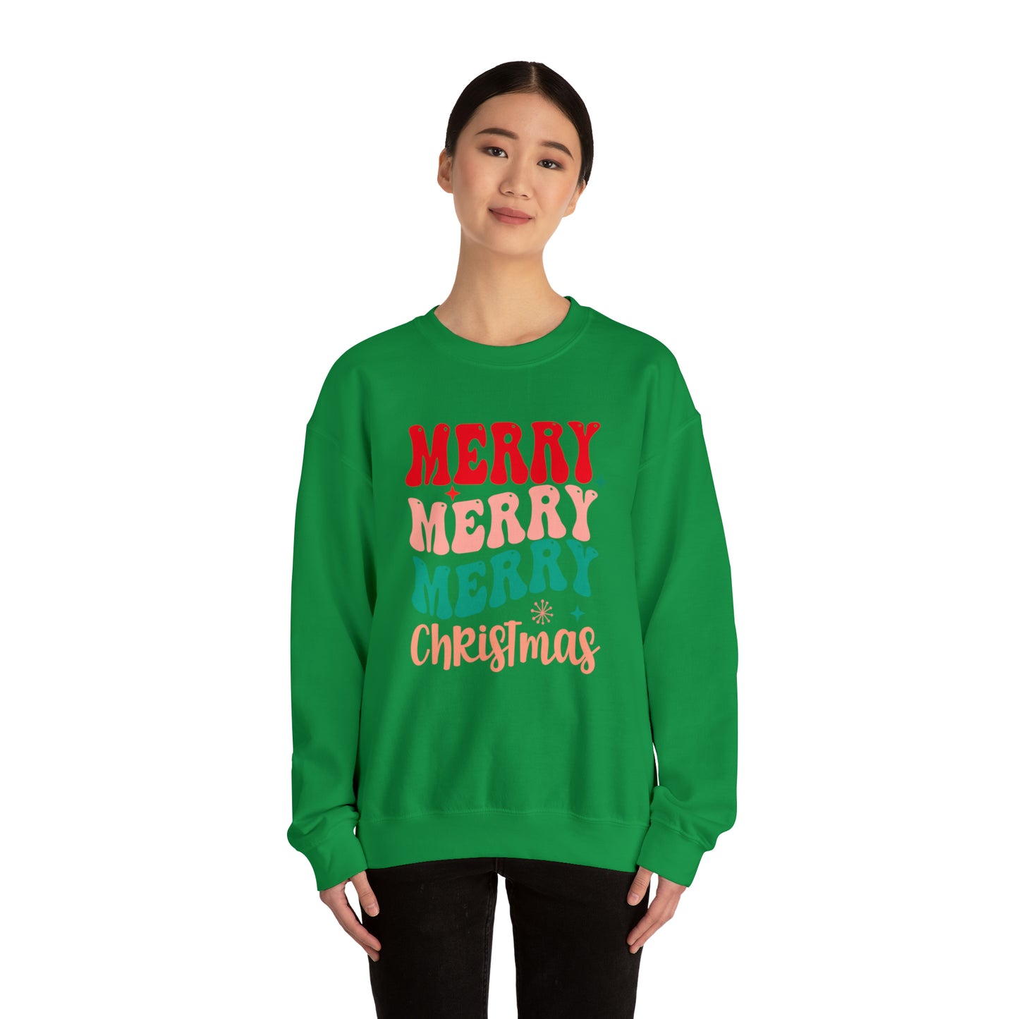 Merry Christmas II, Unisex Heavy Blend Crewneck Sweatshirt