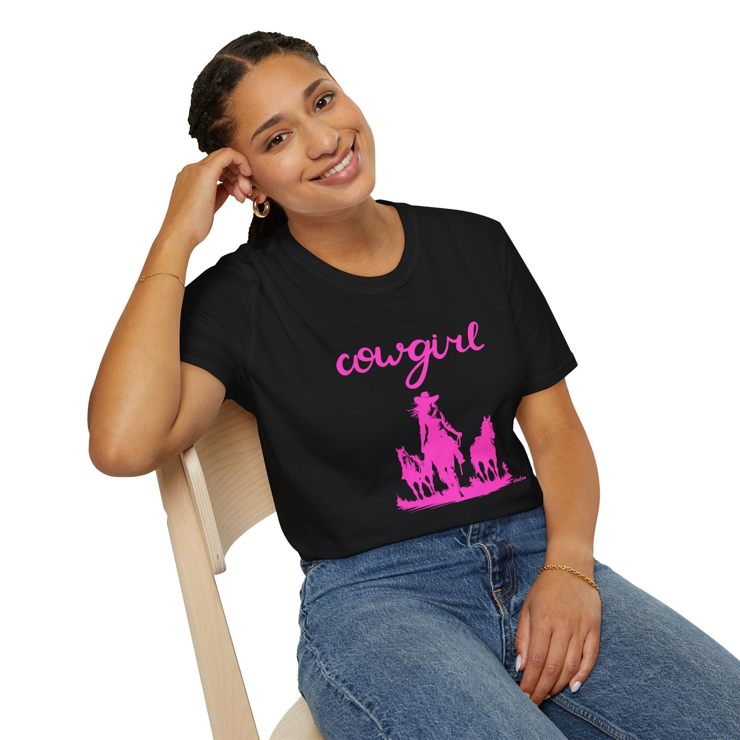 Chefao Cowgirl VI, Unisex Softstyle T-Shirt