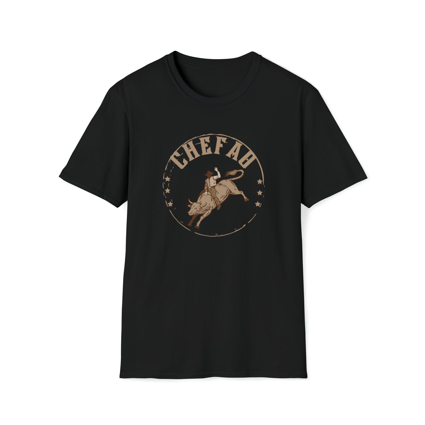 Chefao Bull Riding I, Unisex Softstyle T-Shirt