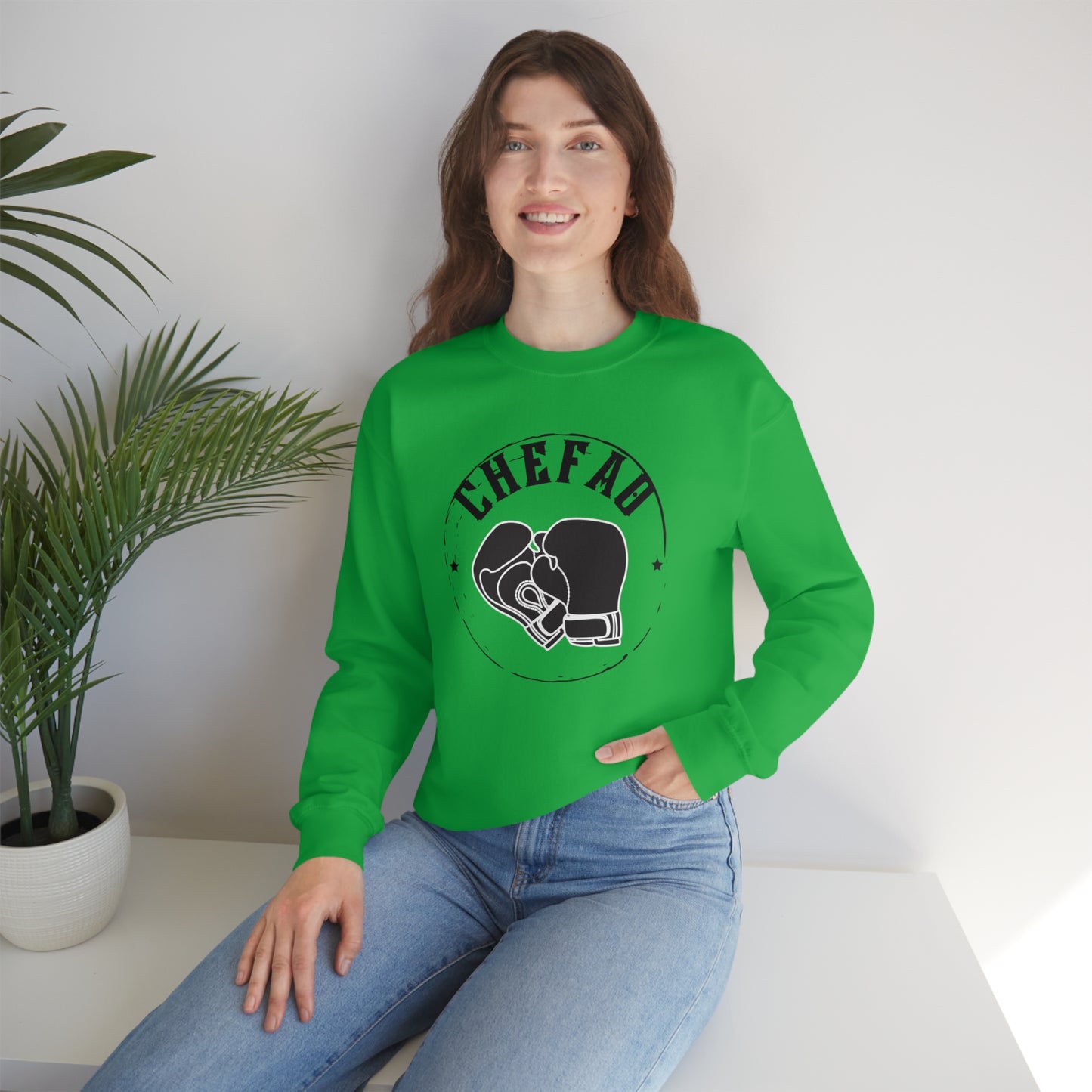 Chefao Boxing I, Unisex Heavy Blend Crewneck Sweatshirt
