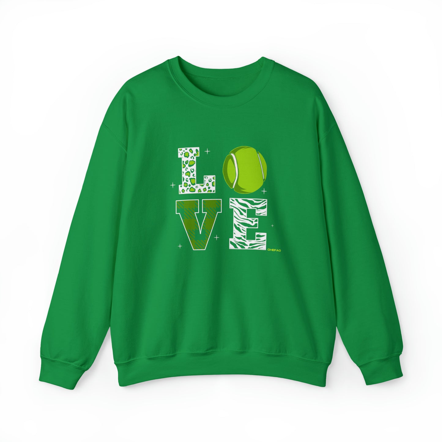 Chefao Love Tennis I, Unisex Heavy Blend Crewneck Sweatshirt
