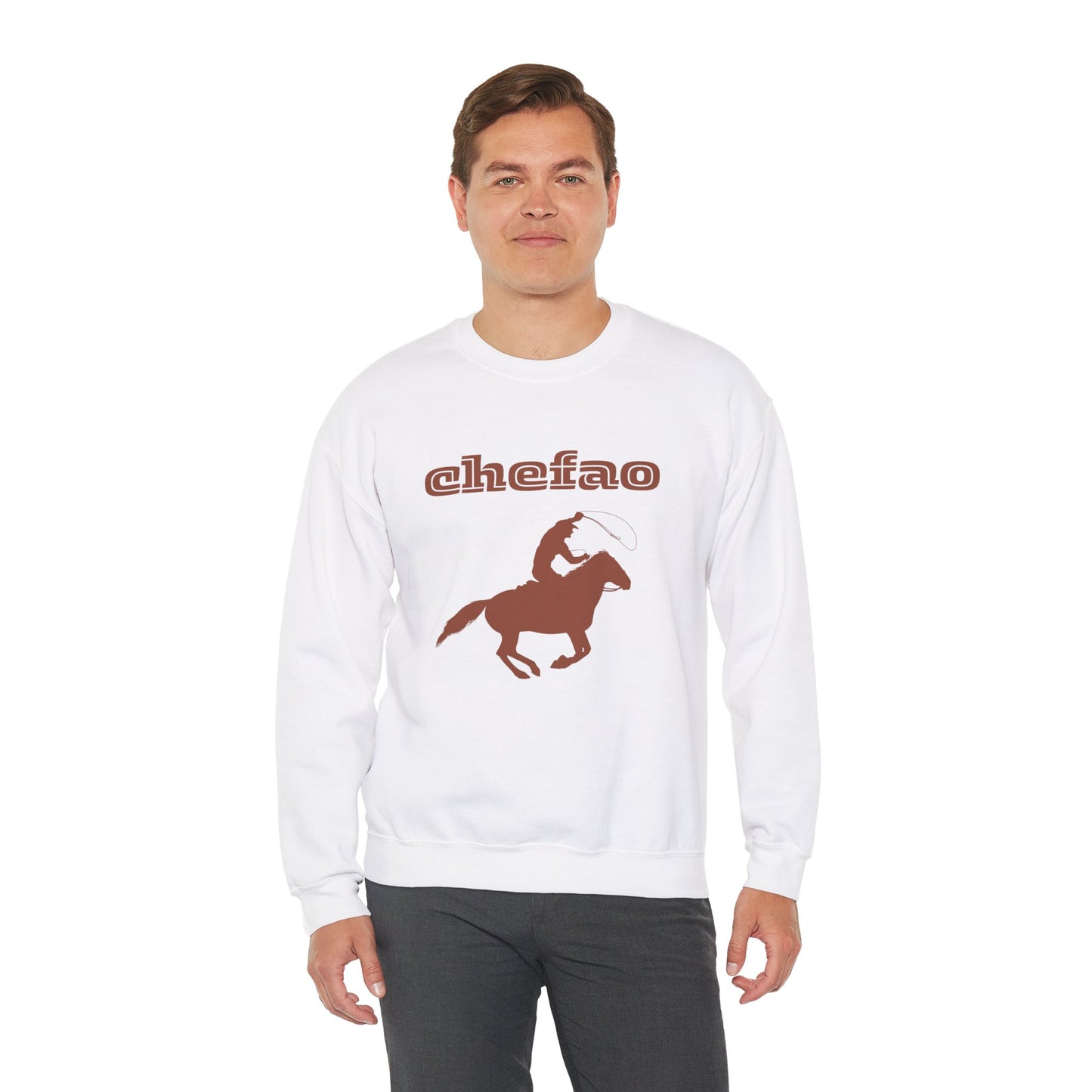 Chefao Cowboy III, Unisex Heavy Blend Crewneck Sweatshirt