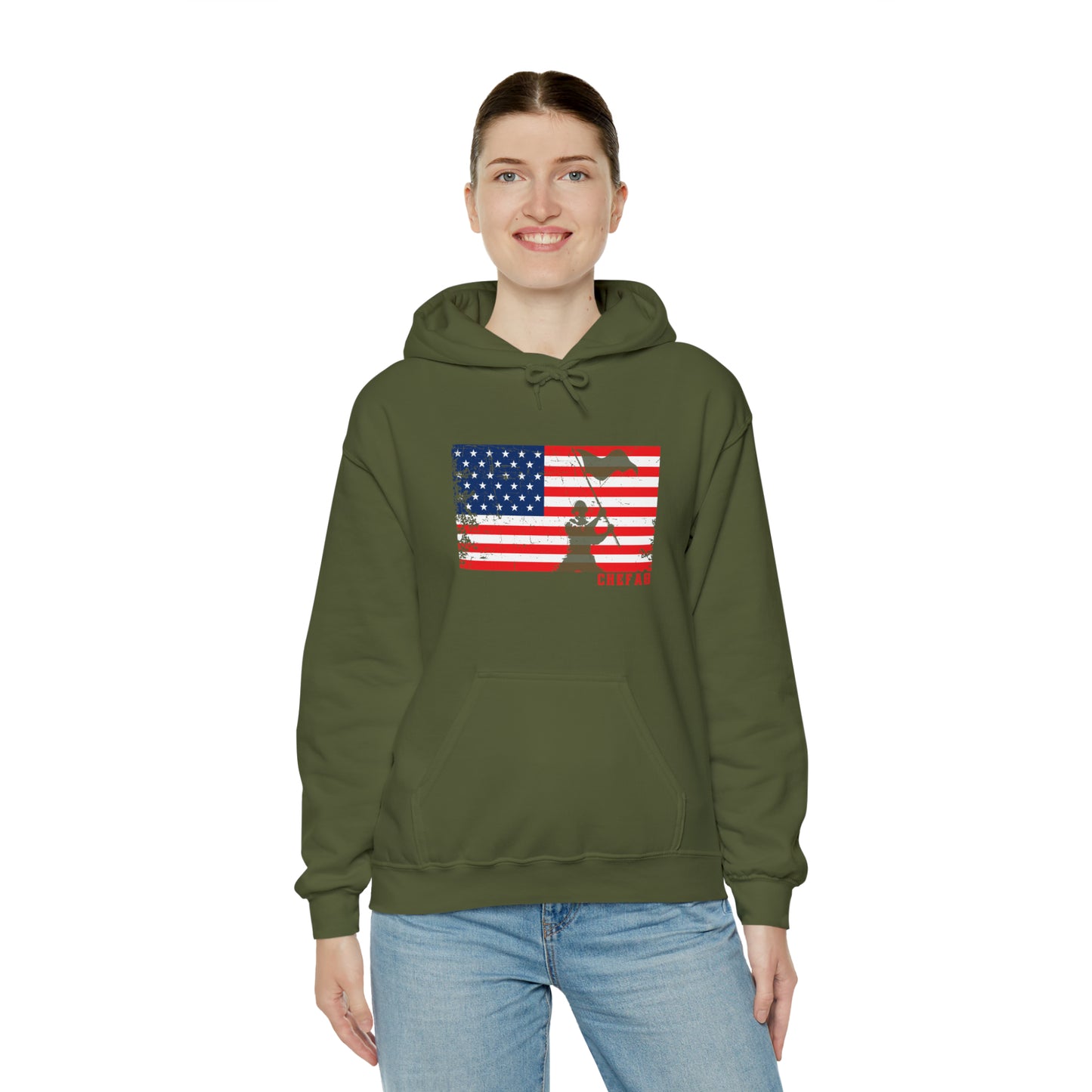 Chefao Military II, Unisex Heavy Blend Hooded Sweatshirt