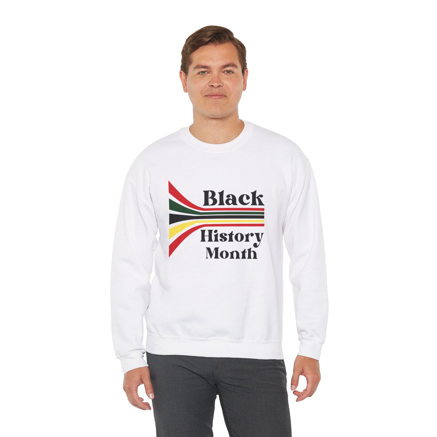 Chefao Retro Black History Month Emblem III, Unisex Heavy Blend™ Crewneck Sweatshirt