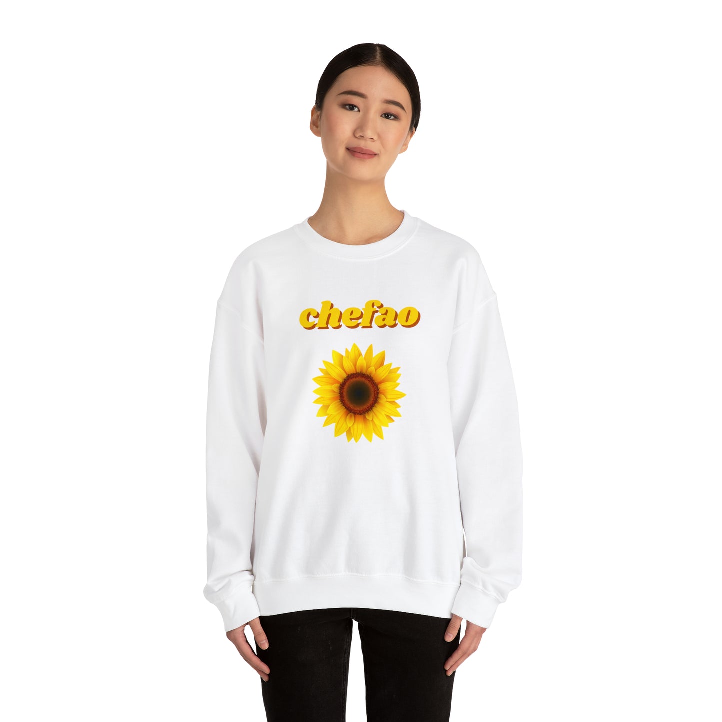 Chefao Sunflower I, Unisex Heavy Blend Crewneck Sweatshirt