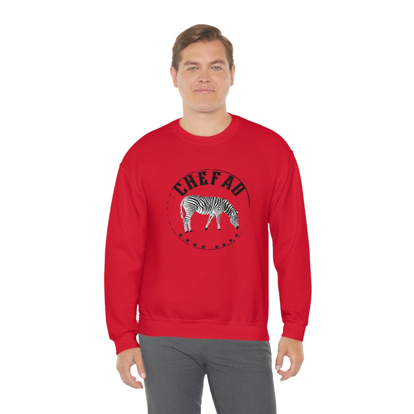 Chefao Zebra I, Unisex Heavy Blend Crewneck Sweatshirt
