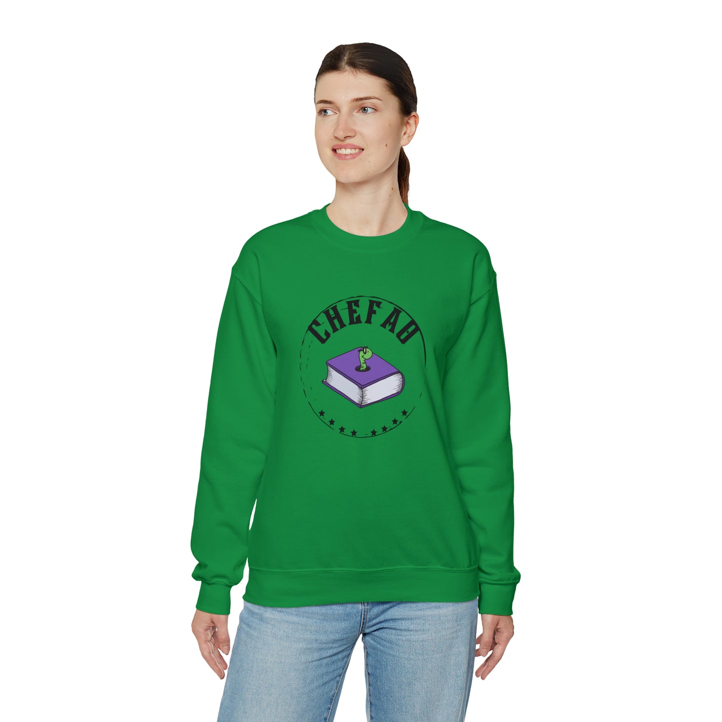 Chefao Bookworm I, Unisex Heavy Blend Crewneck Sweatshirt
