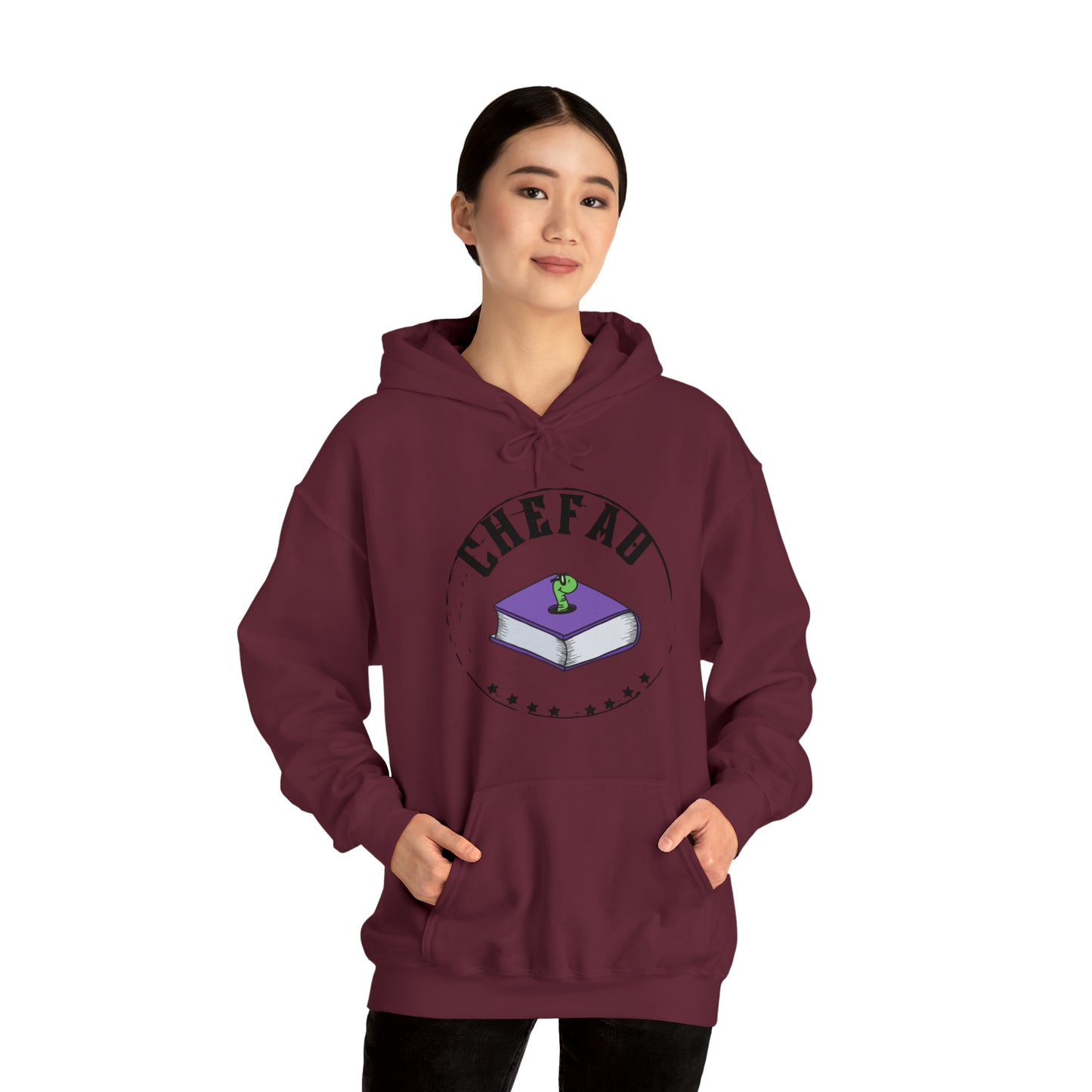 Chefao Bookworm I, Unisex Heavy Blend Hooded Sweatshirt