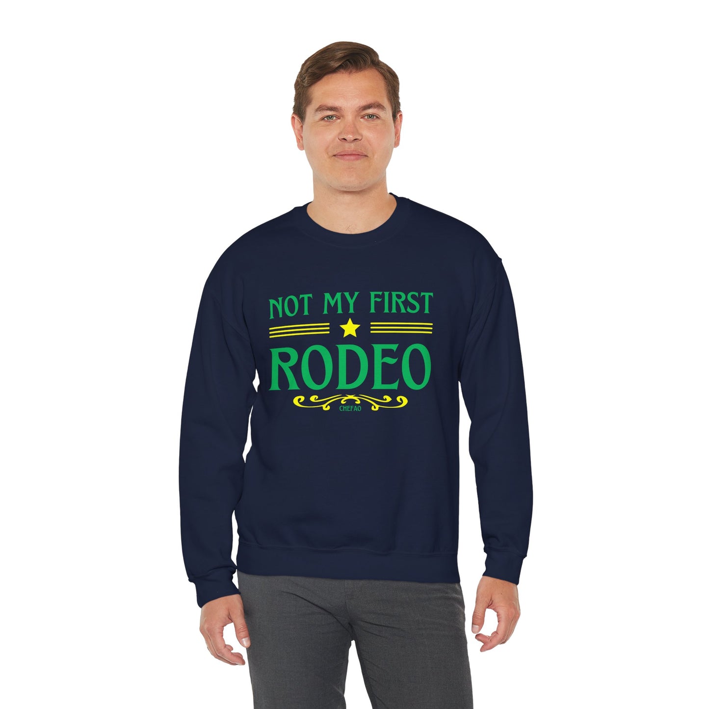 Not My First Rodeo, Unisex Heavy Blend Crewneck Sweatshirt
