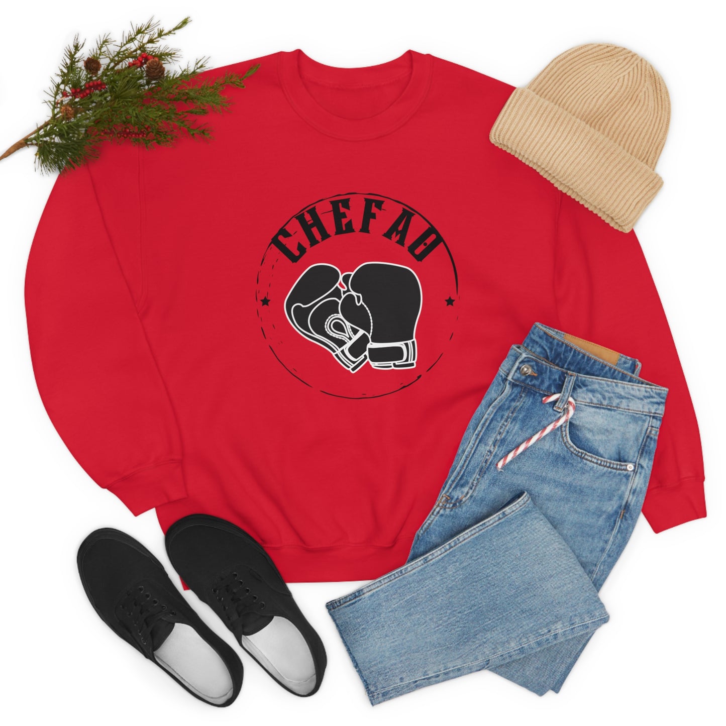 Chefao Boxing I, Unisex Heavy Blend Crewneck Sweatshirt