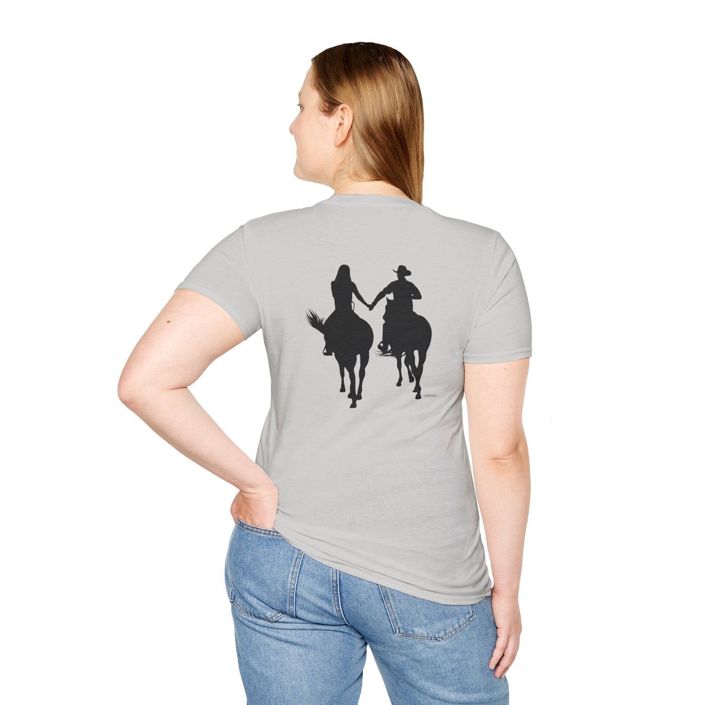 Chefao Cowboy and Cowgirl I, Unisex Softstyle T-Shirt