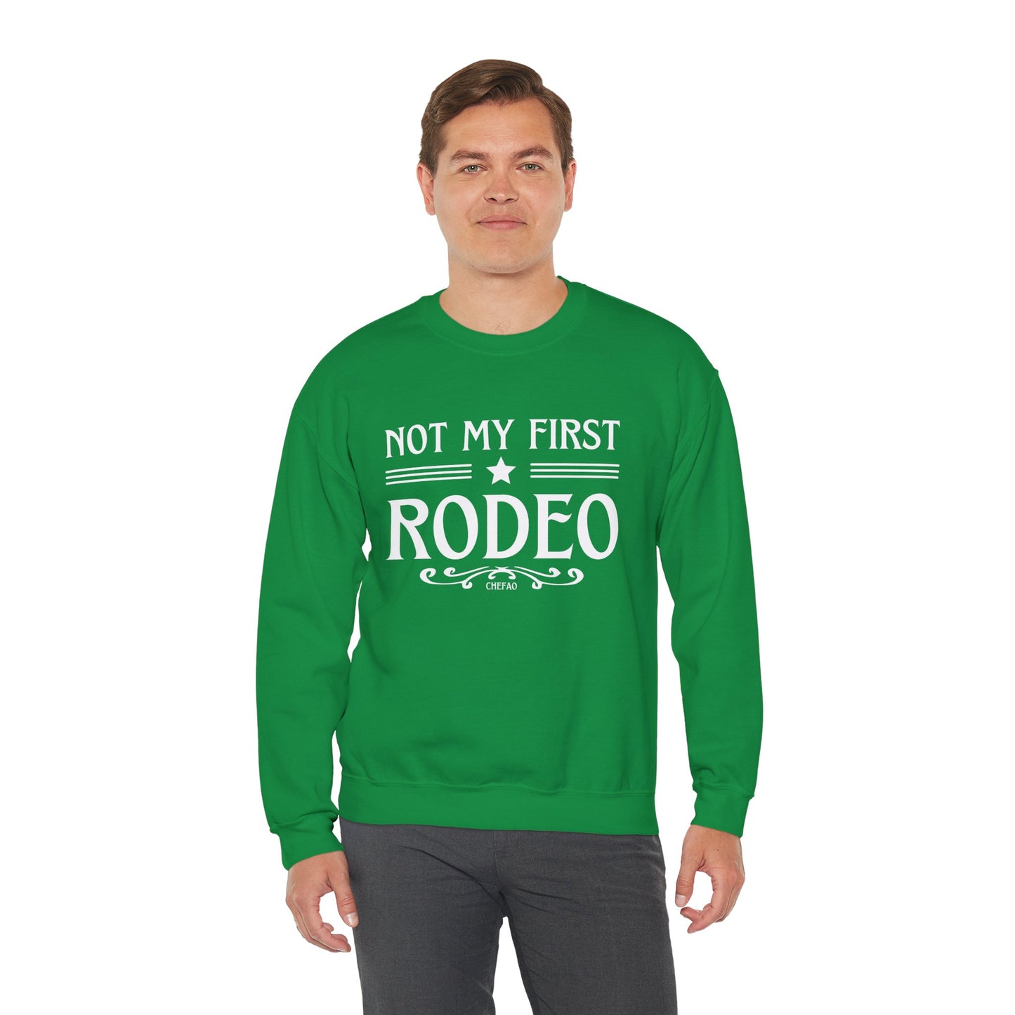 Not My First Rodeo, Unisex Heavy Blend Crewneck Sweatshirt