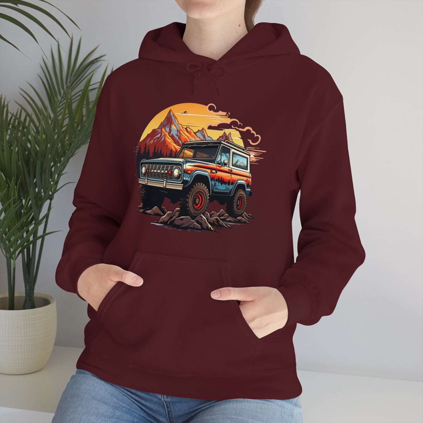 Retro, Rugged Charm, Unisex Heavy Blend Hooded Sweatshirt