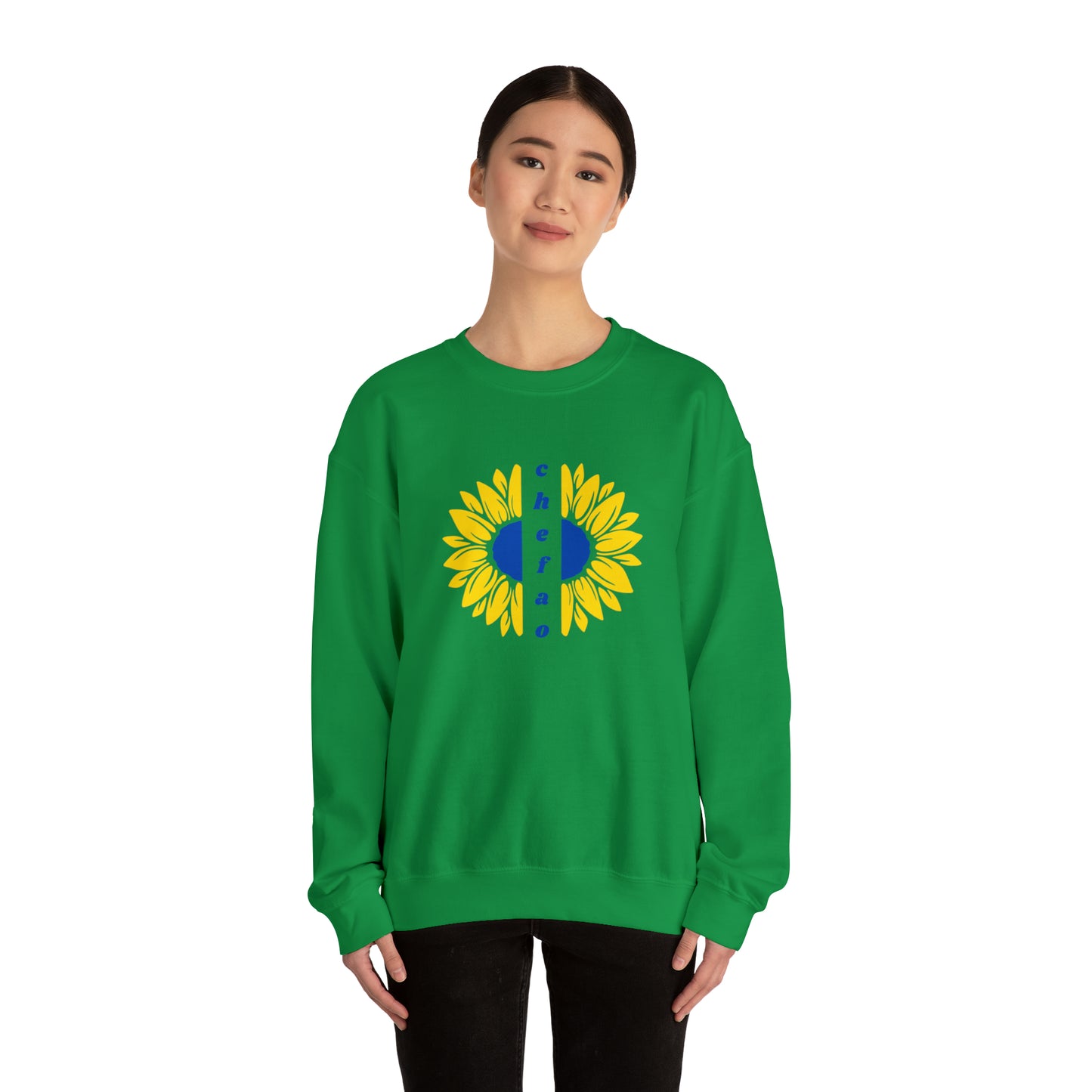 Chefao Sunflower II, Unisex Heavy Blend Crewneck Sweatshirt
