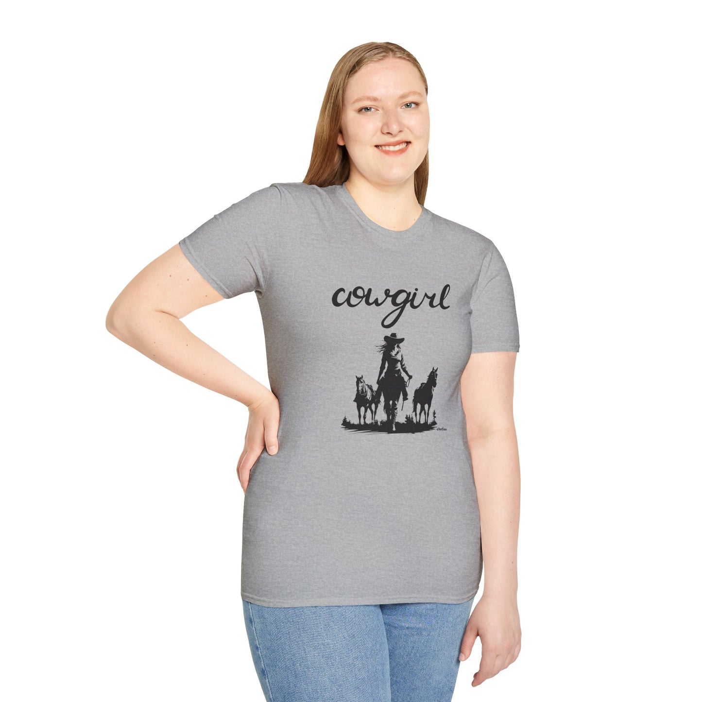 Chefao Cowgirl VI, Unisex Softstyle T-Shirt