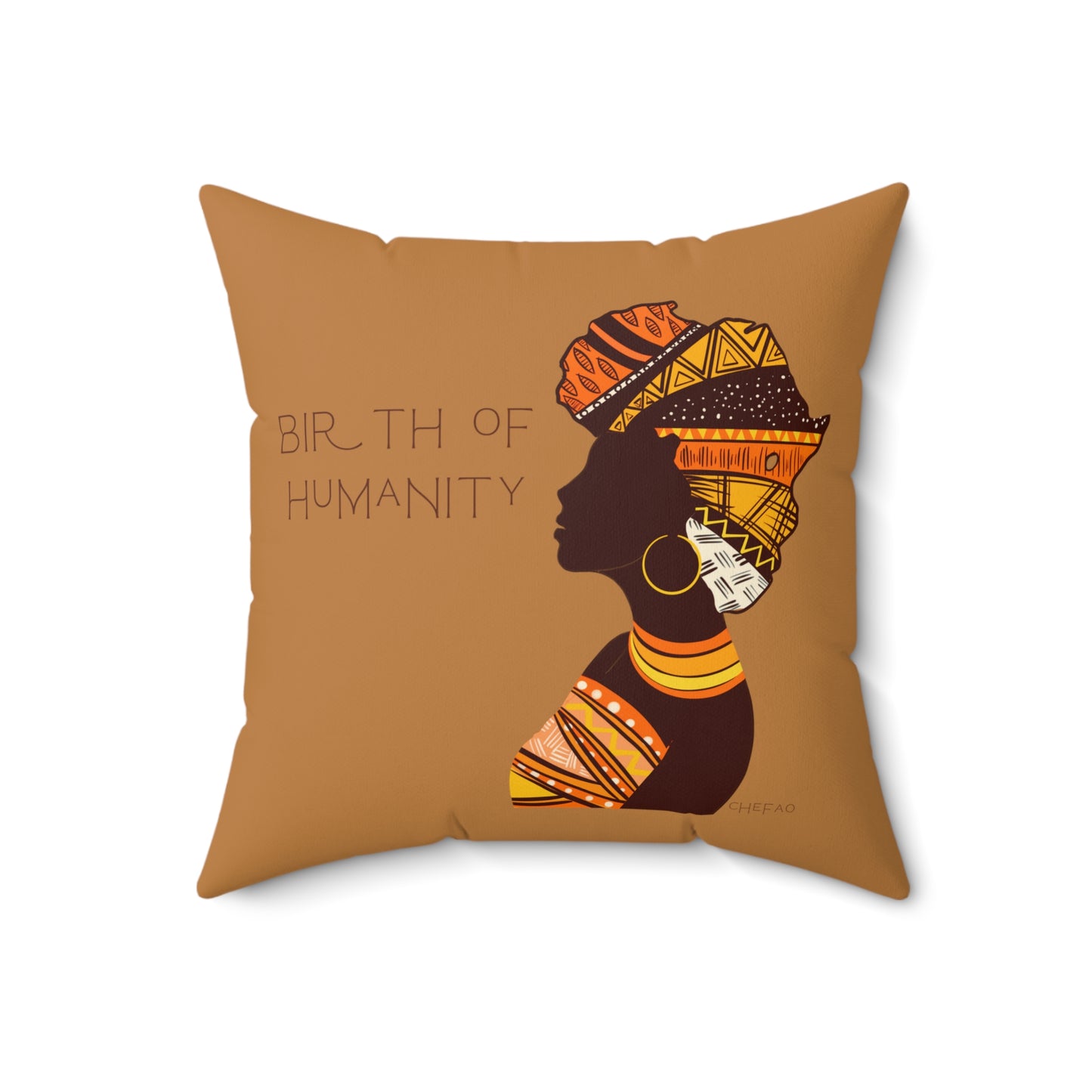 Birth of Humanity™ I, Spun Polyester Square Pillow