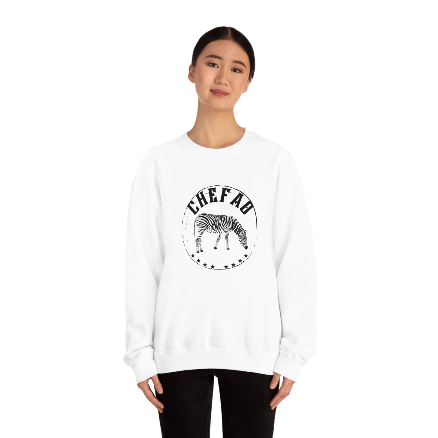 Chefao Zebra I, Unisex Heavy Blend Crewneck Sweatshirt