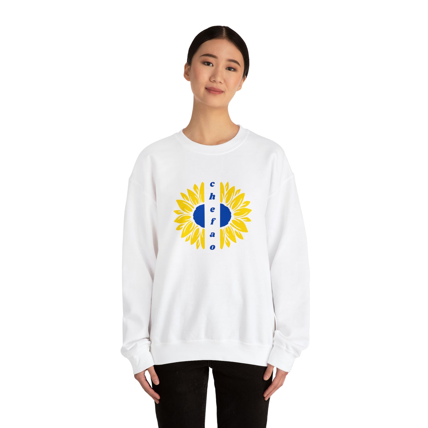 Chefao Sunflower II, Unisex Heavy Blend Crewneck Sweatshirt
