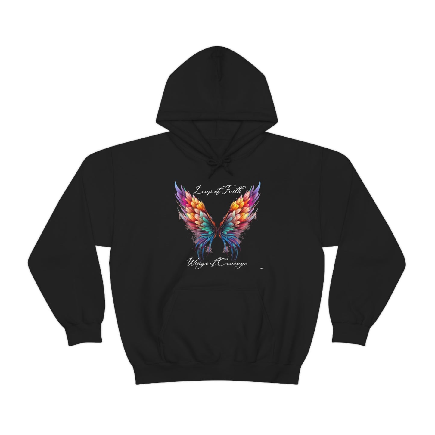 Leap of Faith, Wings of Courage, Unisex Heavy Blend Hooded Sweatshirt