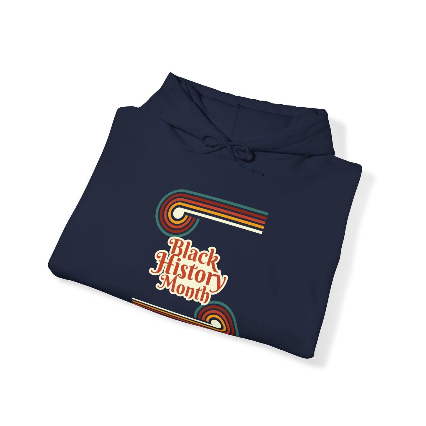 Chefao Retro Black History Month Emblem I, Unisex Heavy Blend Hooded Sweatshirt
