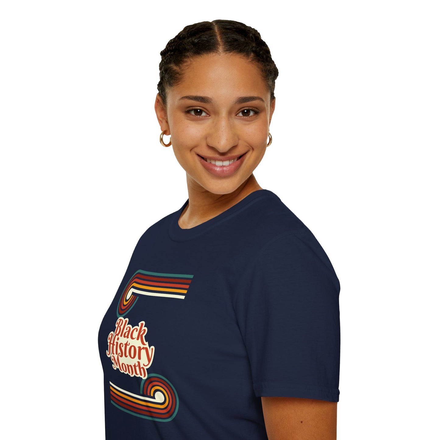 Chefao Retro Black History Month Emblem I, Unisex Softstyle T-Shirt