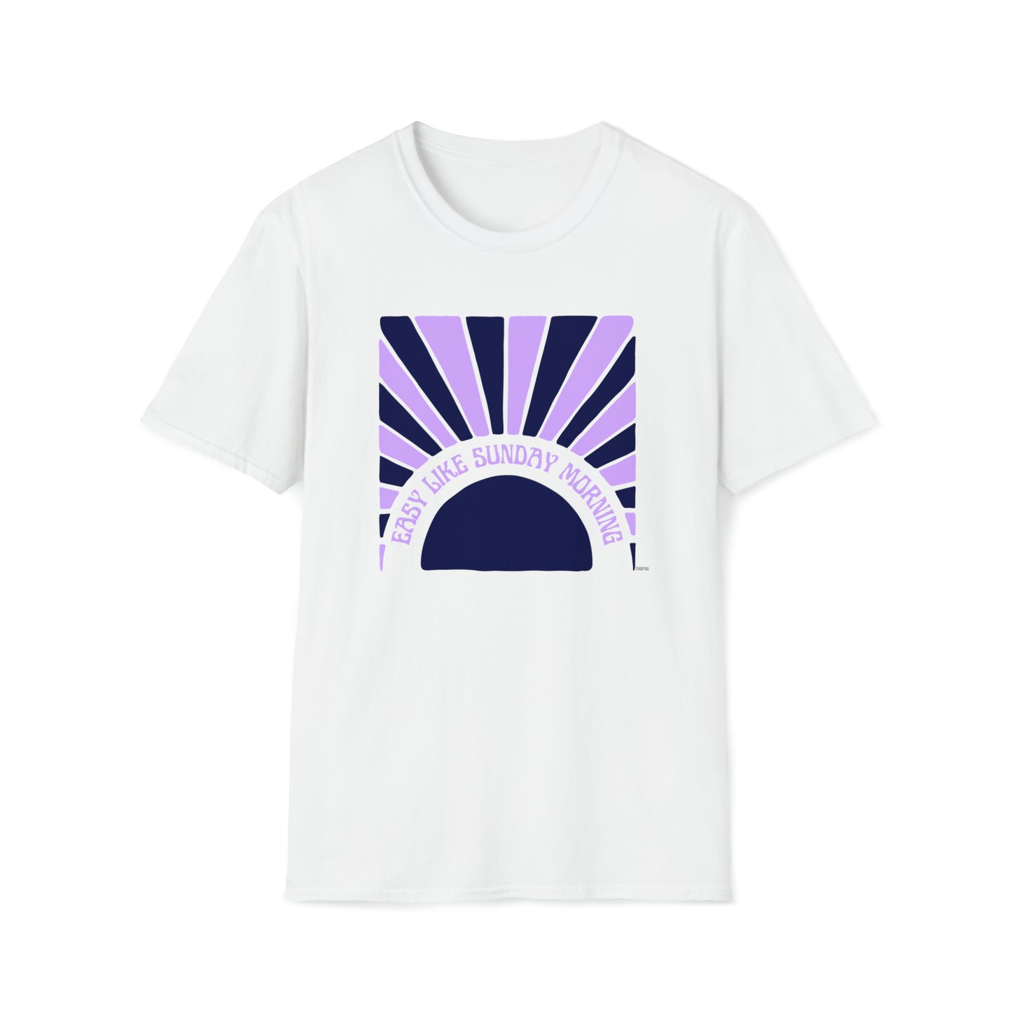 Easy Like Sunday Morning Purple, Unisex Softstyle T-Shirt