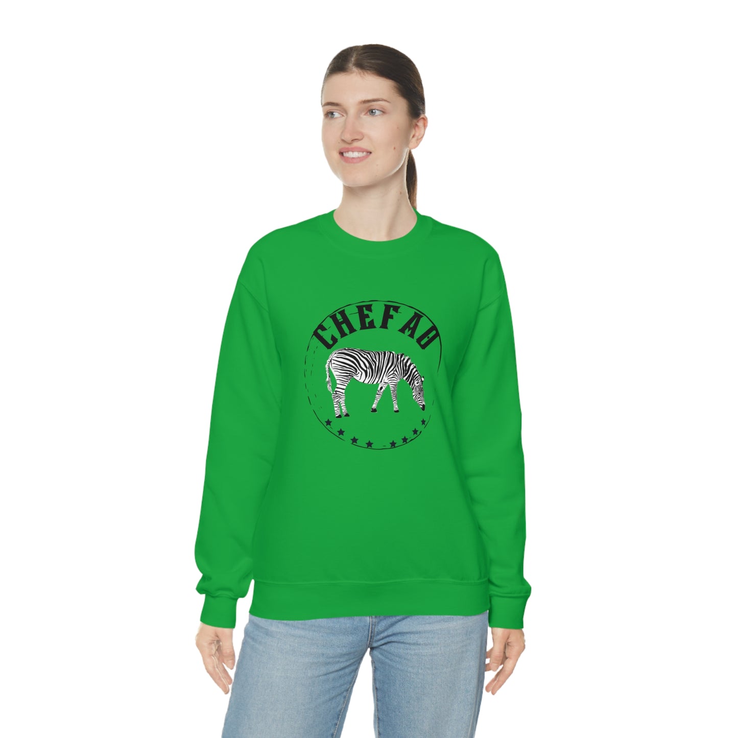 Chefao Zebra I, Unisex Heavy Blend Crewneck Sweatshirt