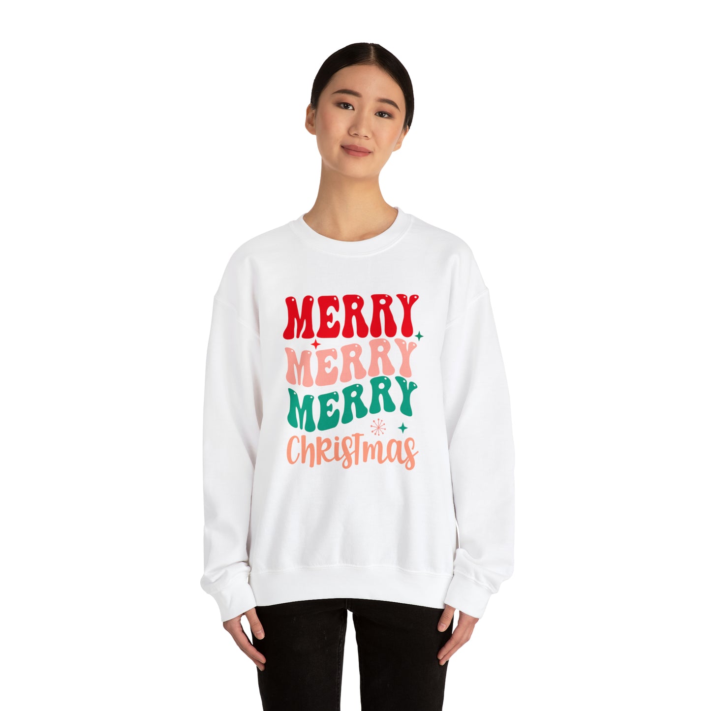 Merry Christmas II, Unisex Heavy Blend Crewneck Sweatshirt