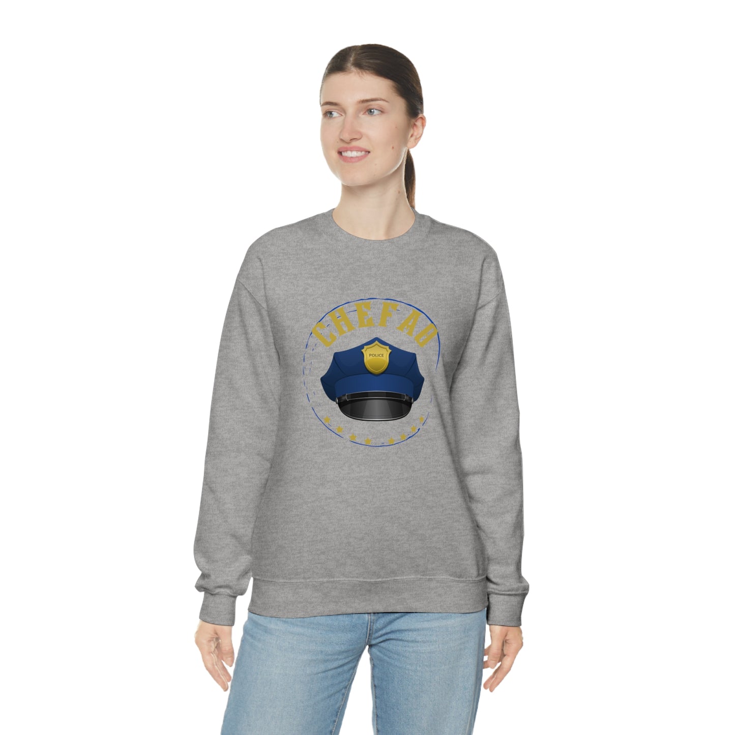 Chefao Police III, Unisex Heavy Blend Crewneck Sweatshirt