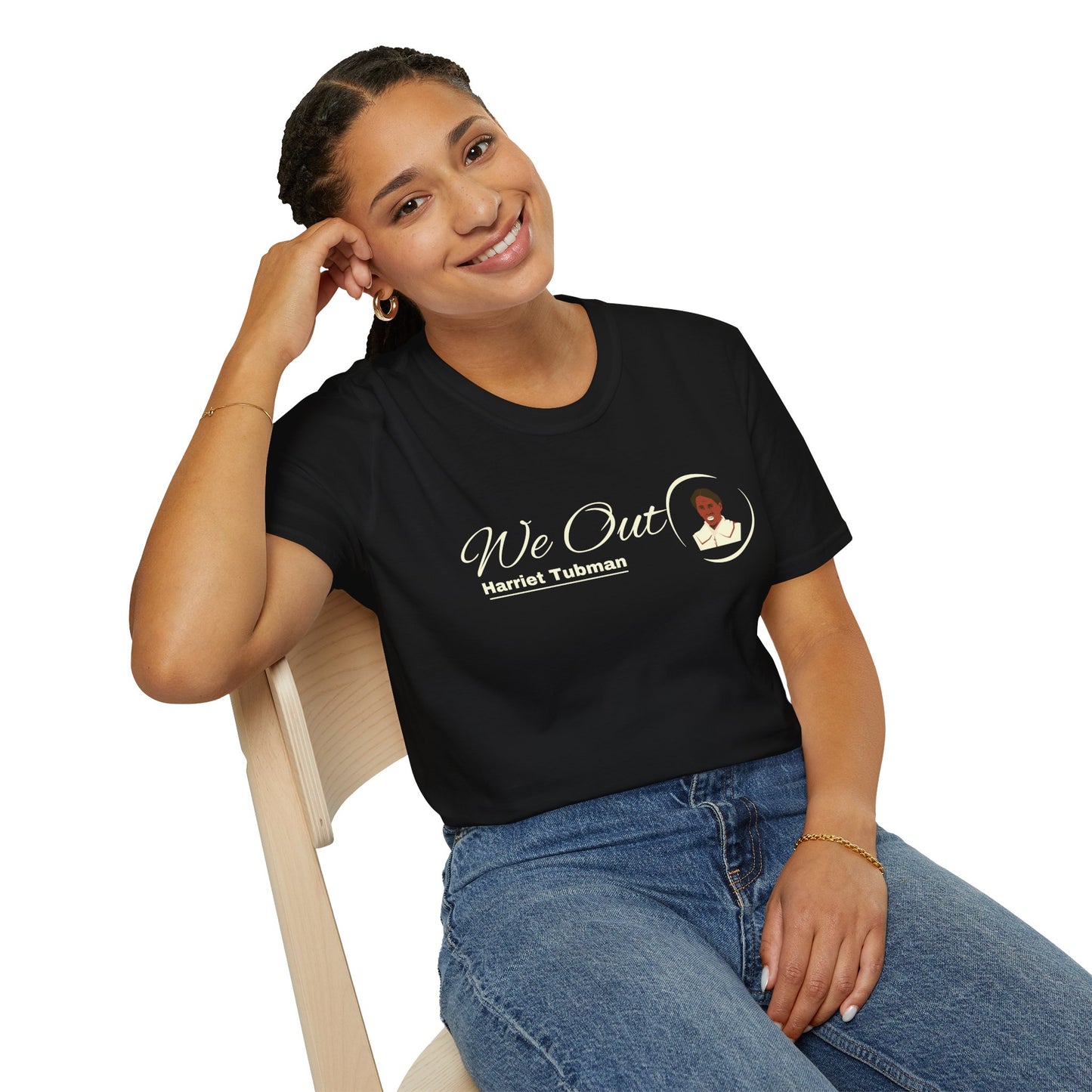 Harriet Tubman "We Out", Unisex Softstyle T-Shirt