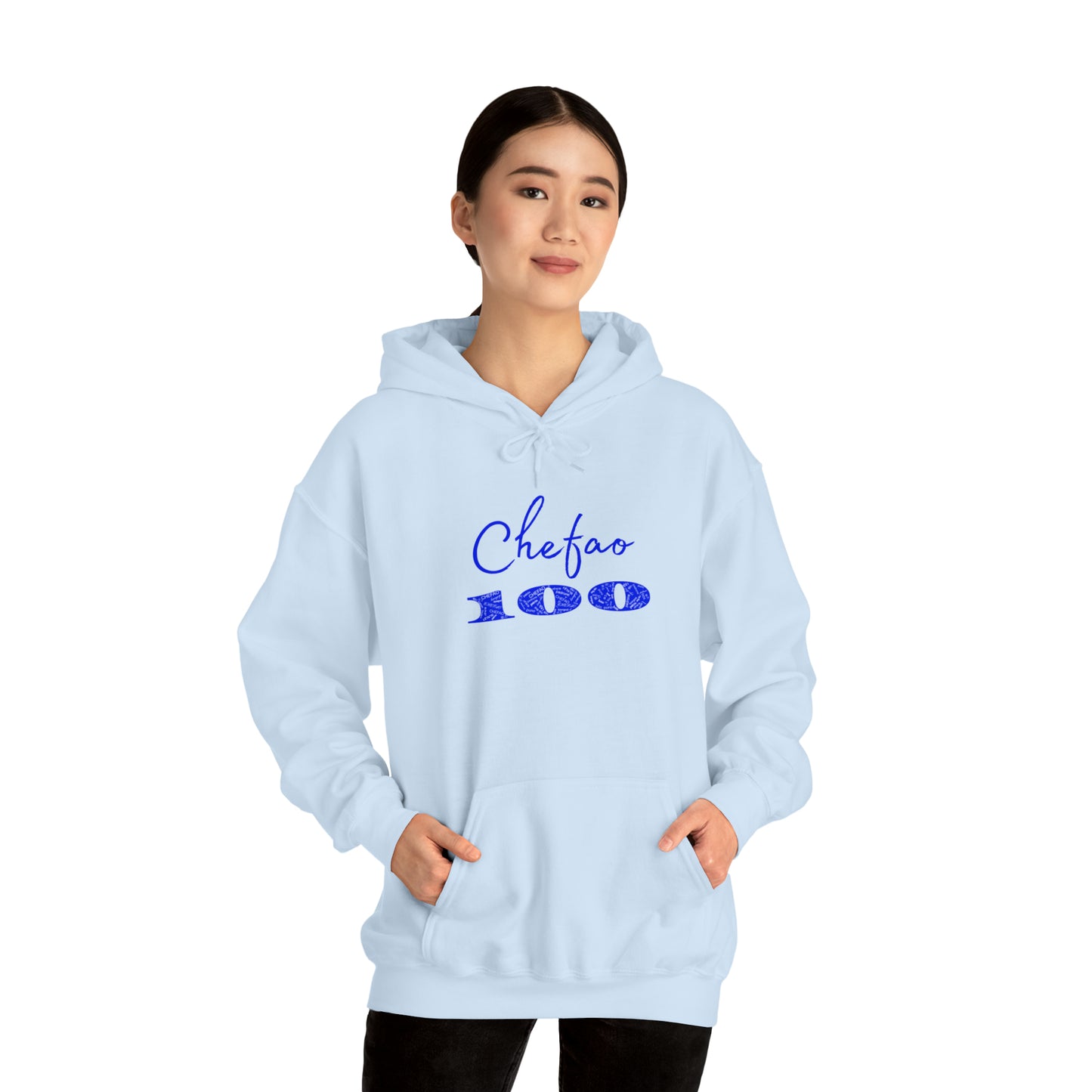 Chefao 100 I Blue, Unisex Heavy Blend™ Hooded Sweatshirt