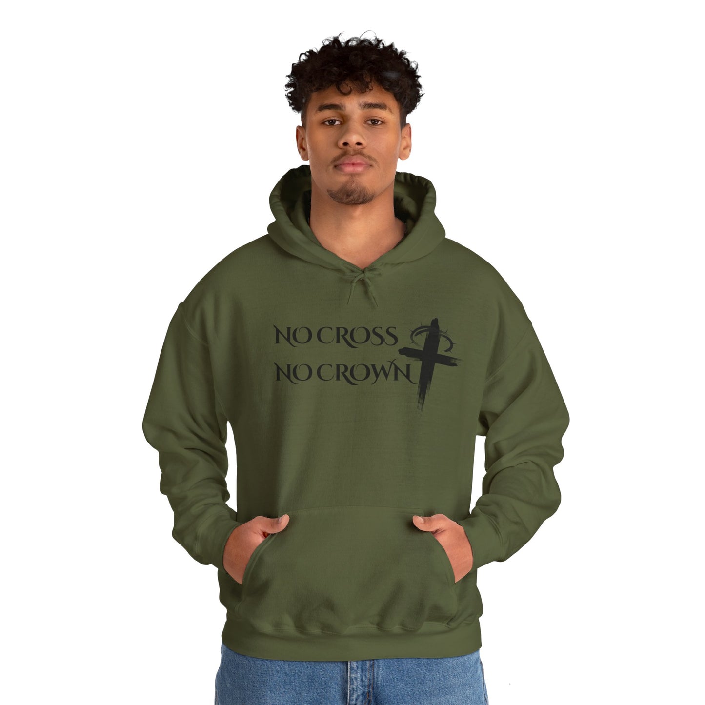 No Cross No Crown, Unisex Heavy Blend™ Hooded Sweatshirt