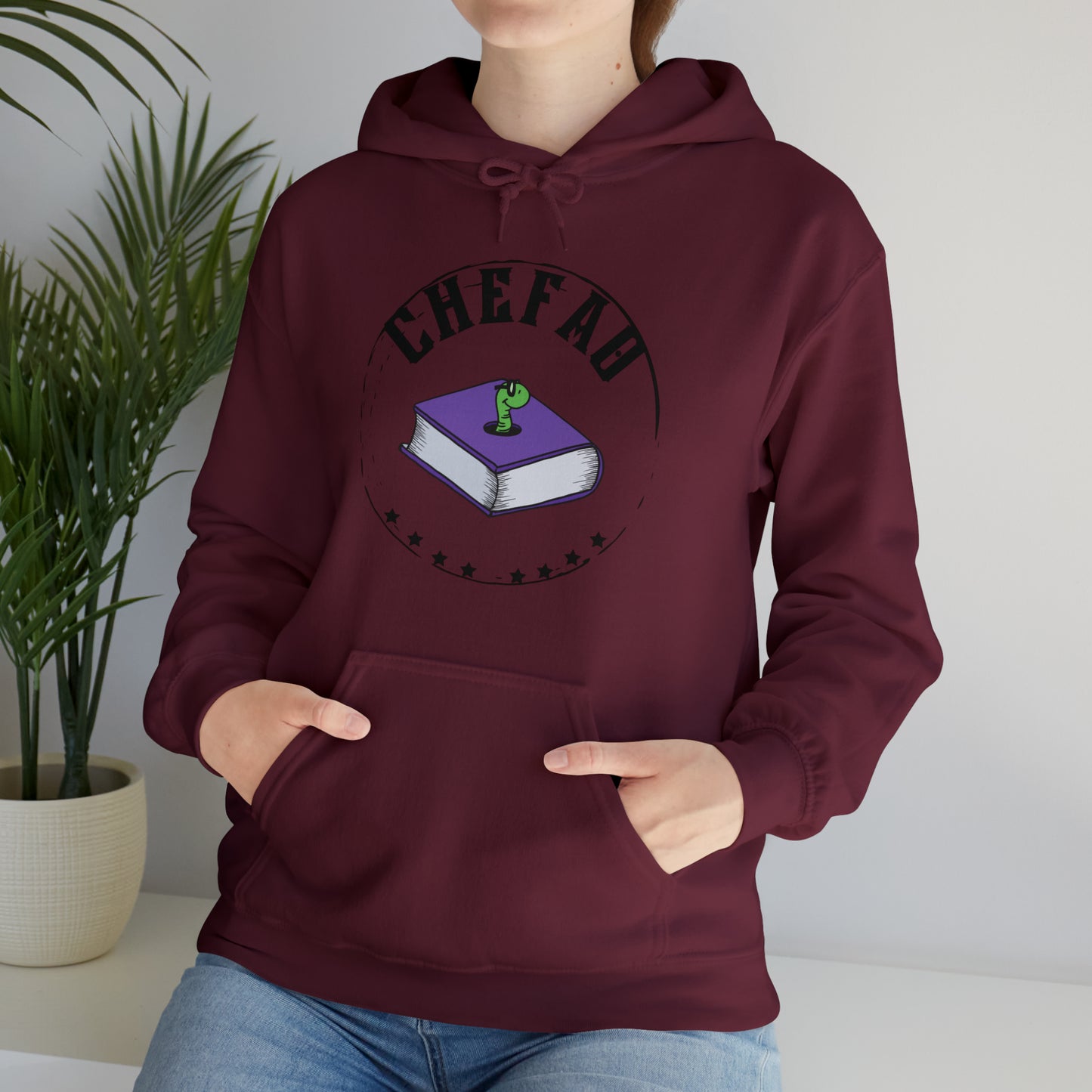 Chefao Bookworm I, Unisex Heavy Blend Hooded Sweatshirt