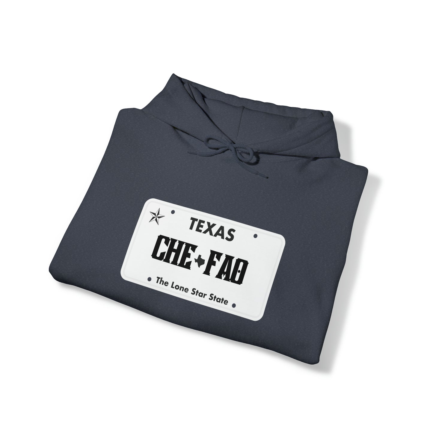 Chefao Texas License Plate I, Unisex Heavy Blend Hooded Sweatshirt