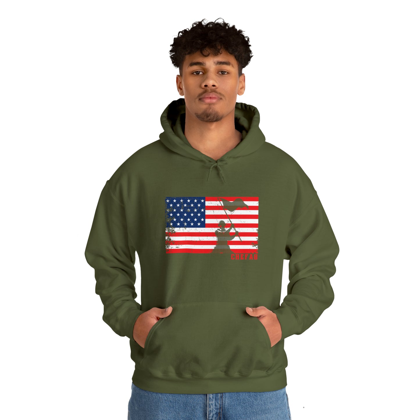 Chefao Military II, Unisex Heavy Blend Hooded Sweatshirt