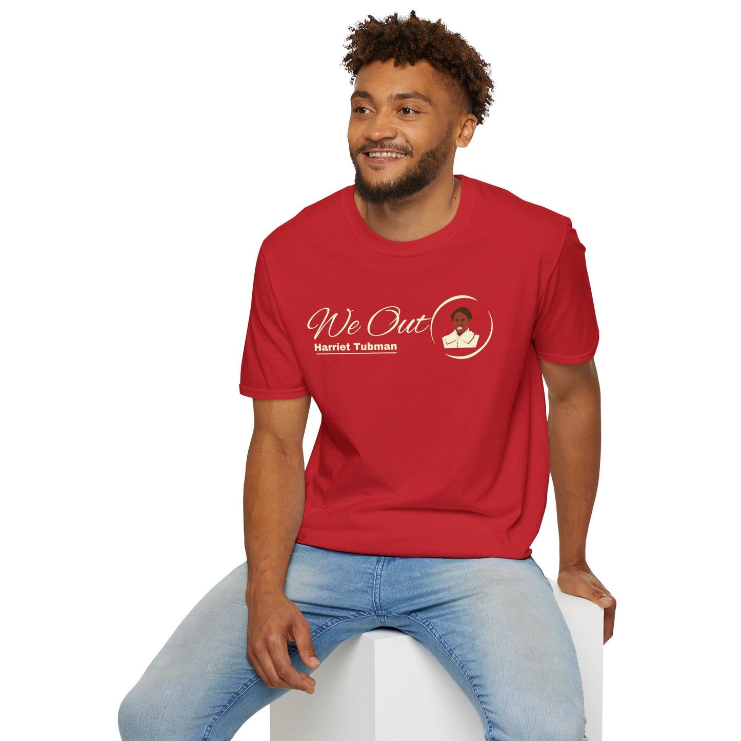 Harriet Tubman "We Out", Unisex Softstyle T-Shirt