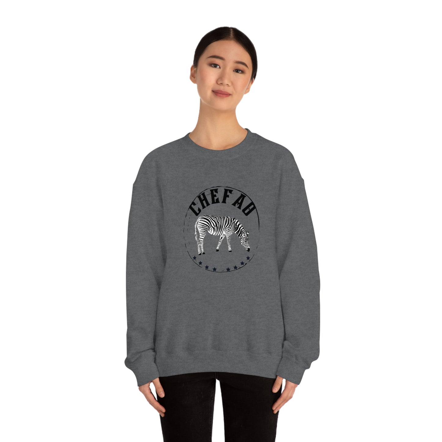 Chefao Zebra I, Unisex Heavy Blend Crewneck Sweatshirt