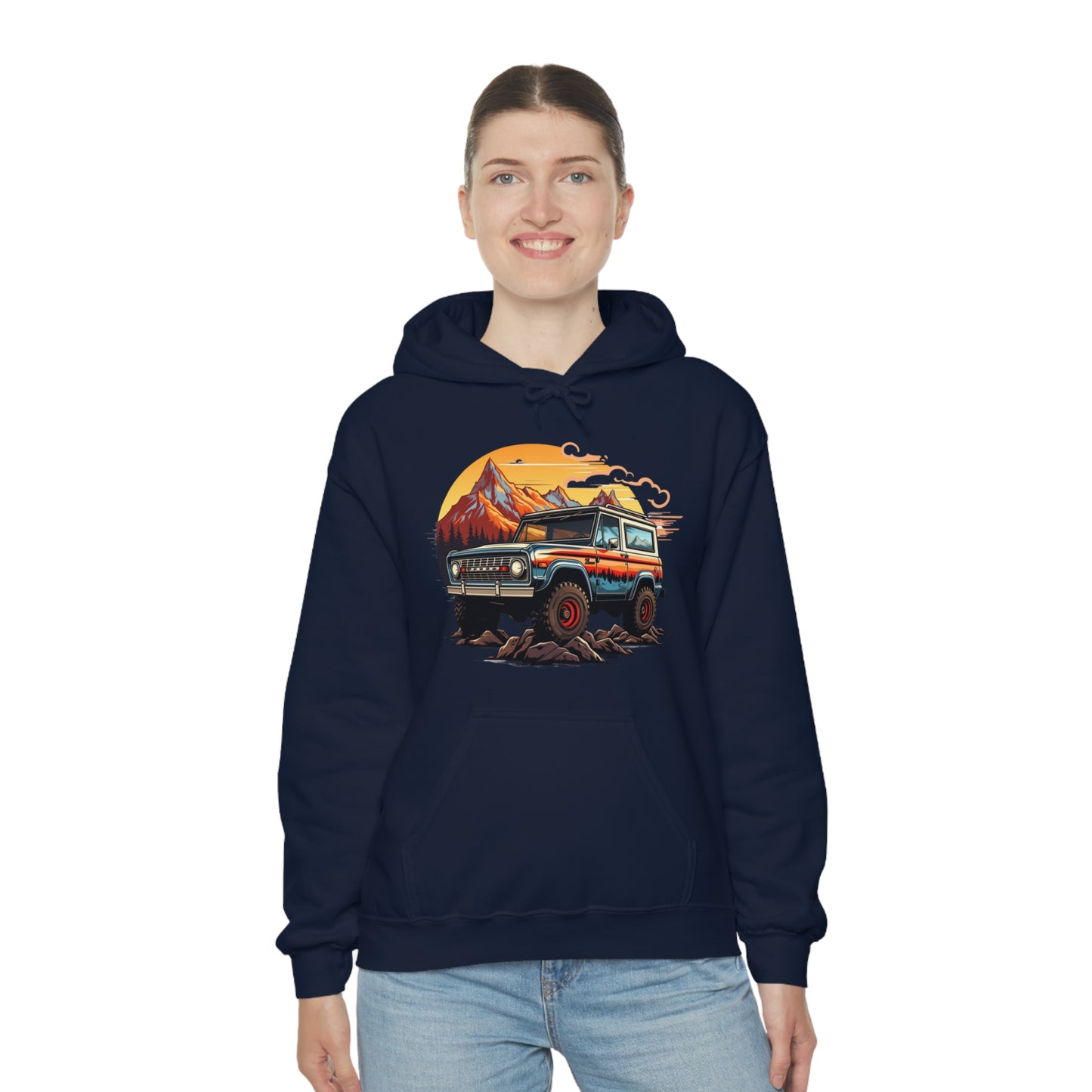 Retro, Rugged Charm, Unisex Heavy Blend Hooded Sweatshirt