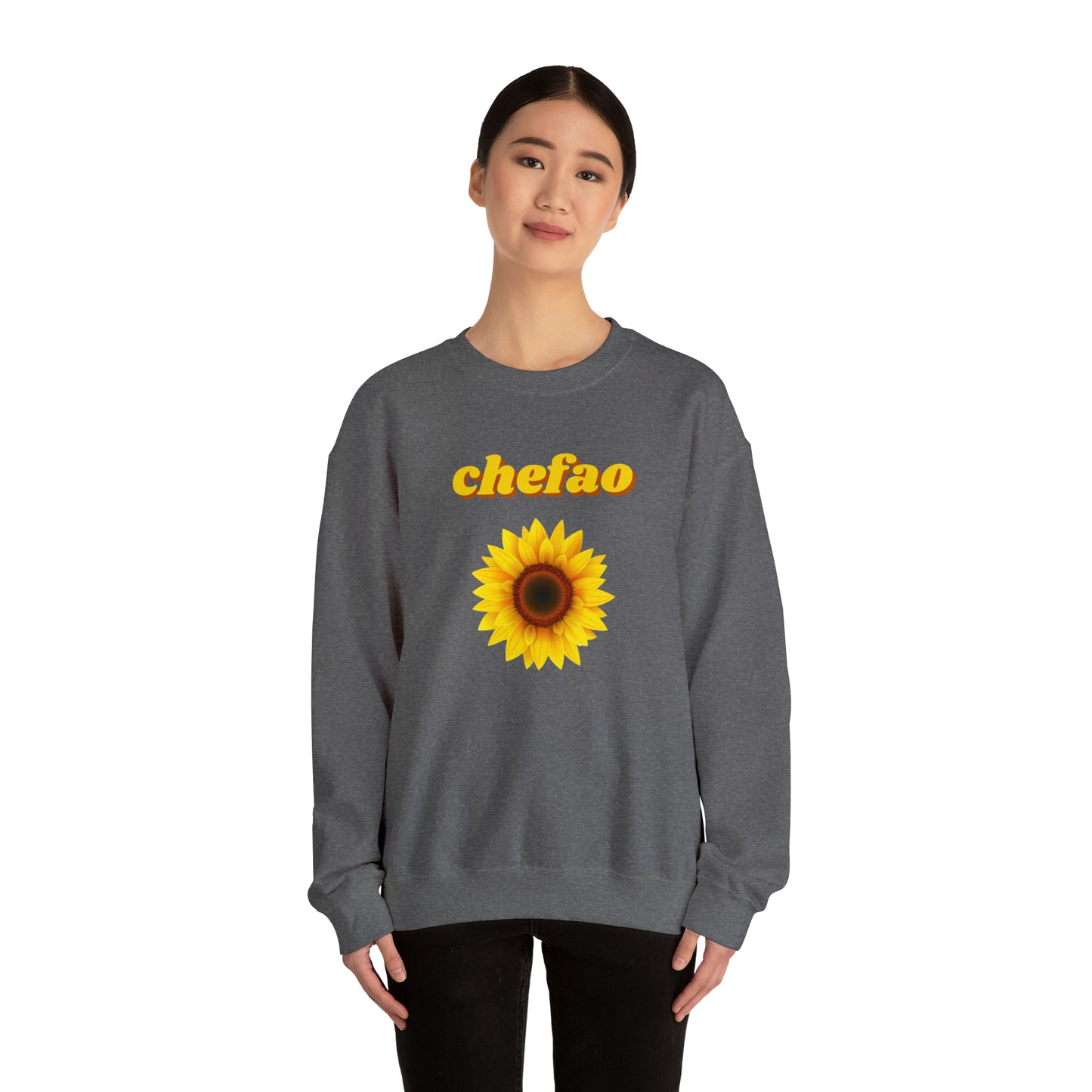 Chefao Sunflower I, Unisex Heavy Blend Crewneck Sweatshirt