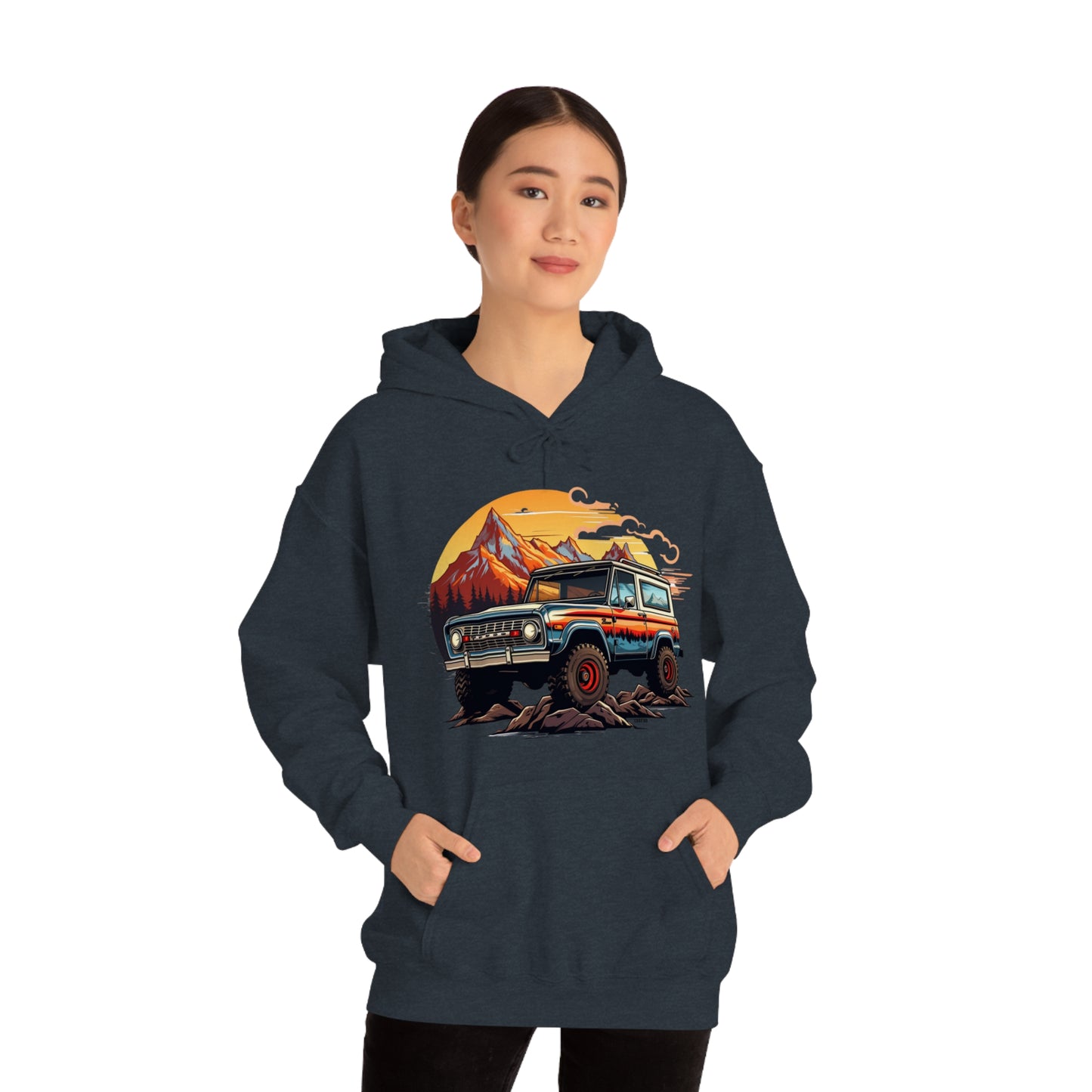 Retro, Rugged Charm, Unisex Heavy Blend Hooded Sweatshirt