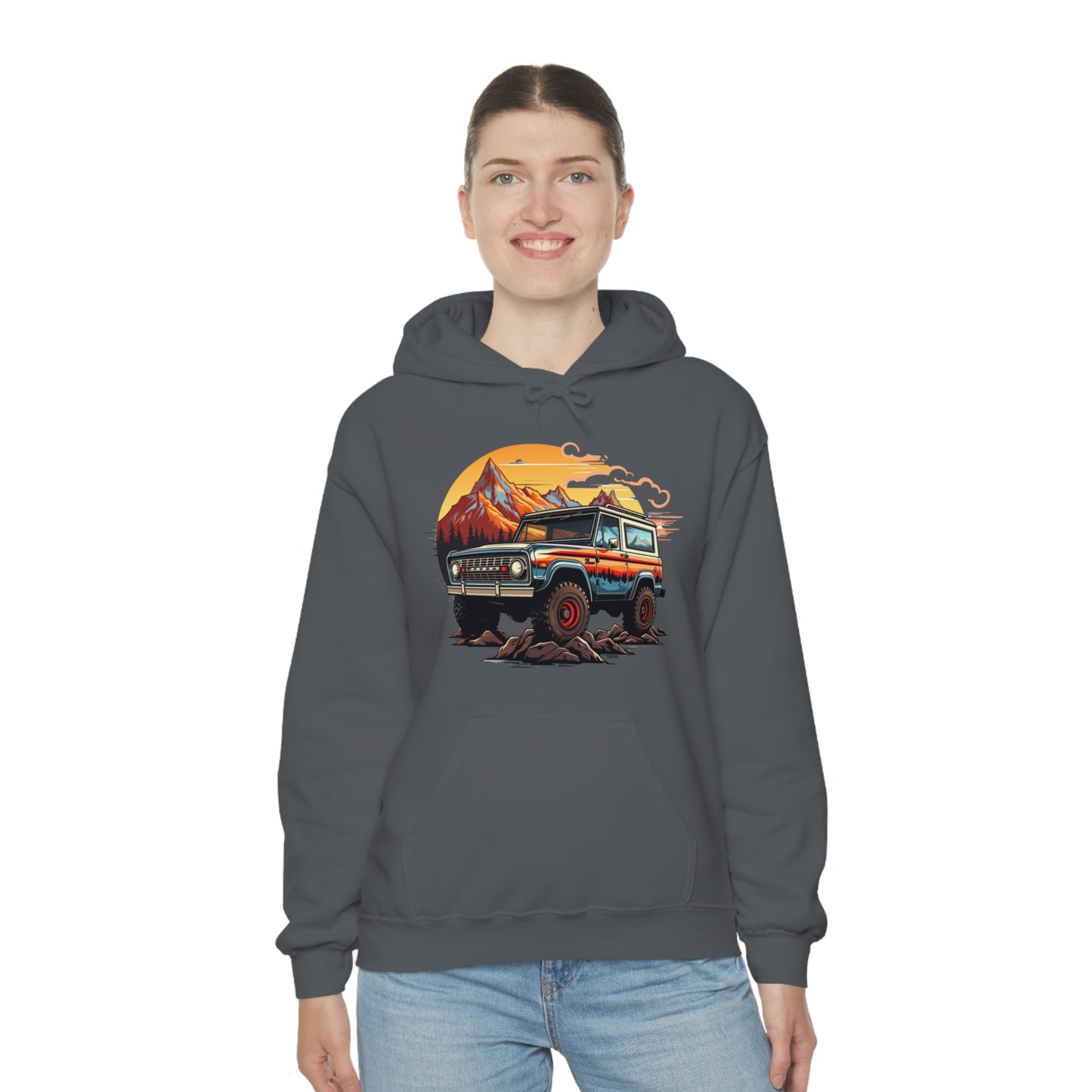 Retro, Rugged Charm, Unisex Heavy Blend Hooded Sweatshirt