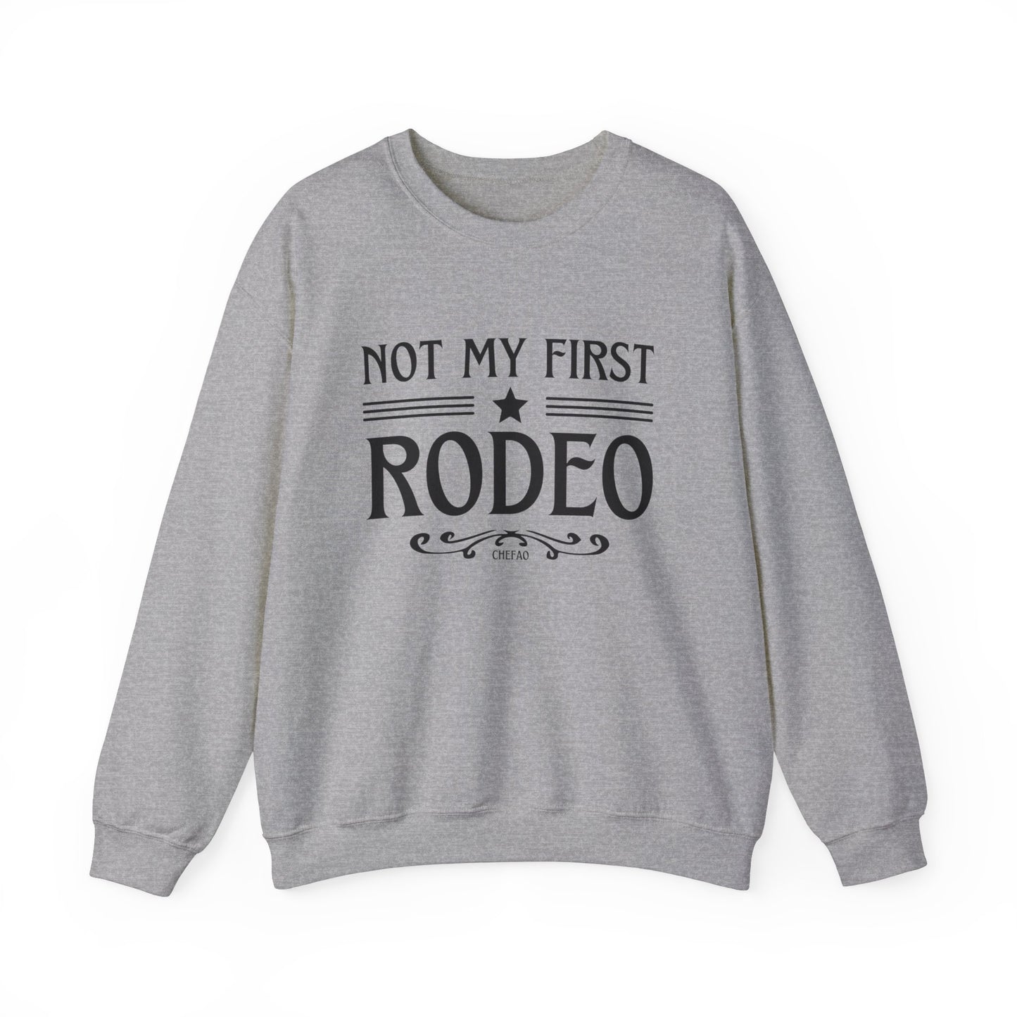 Not My First Rodeo, Unisex Heavy Blend Crewneck Sweatshirt