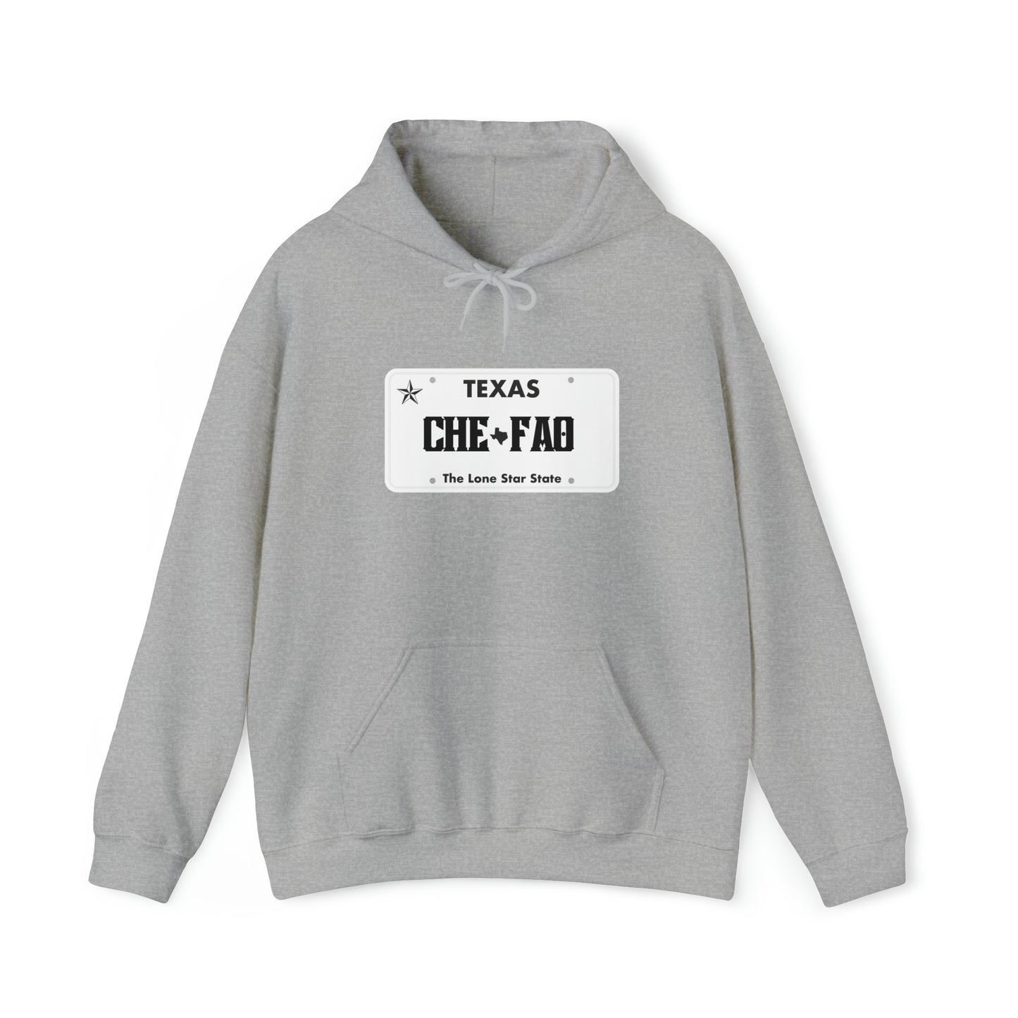 Chefao Texas License Plate I, Unisex Heavy Blend Hooded Sweatshirt