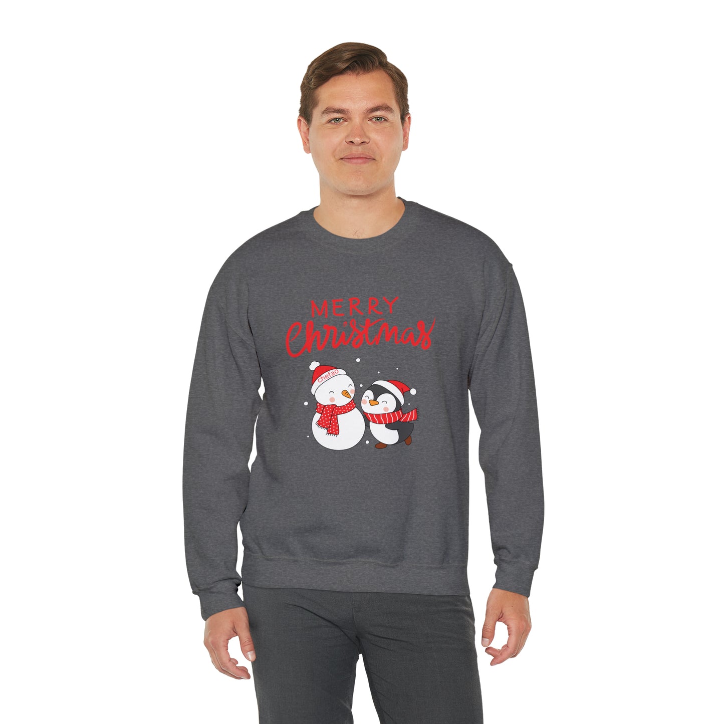 Merry Christmas I, Unisex Heavy Blend Crewneck Sweatshirt