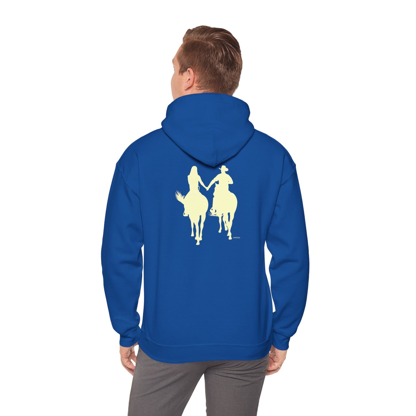 Chefao Cowboy and Cowgirl I, Unisex Heavy Blend Hooded Sweatshirt