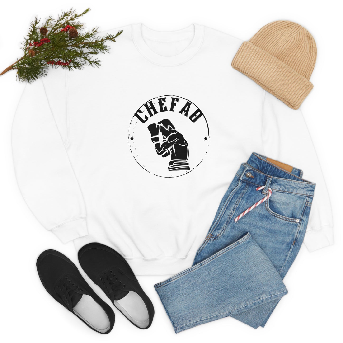 Chefao Boxer I, Unisex Heavy Blend Crewneck Sweatshirt