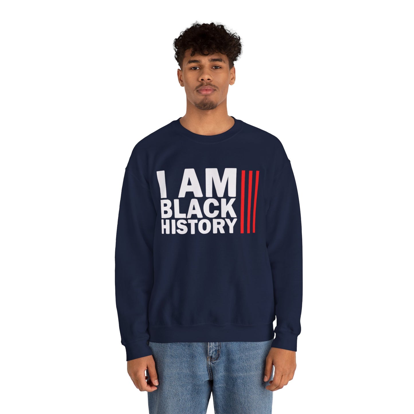 Chefao I Am Black History I, Unisex Heavy Blend™ Crewneck Sweatshirt
