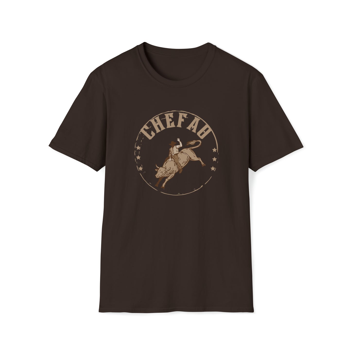 Chefao Bull Riding I, Unisex Softstyle T-Shirt